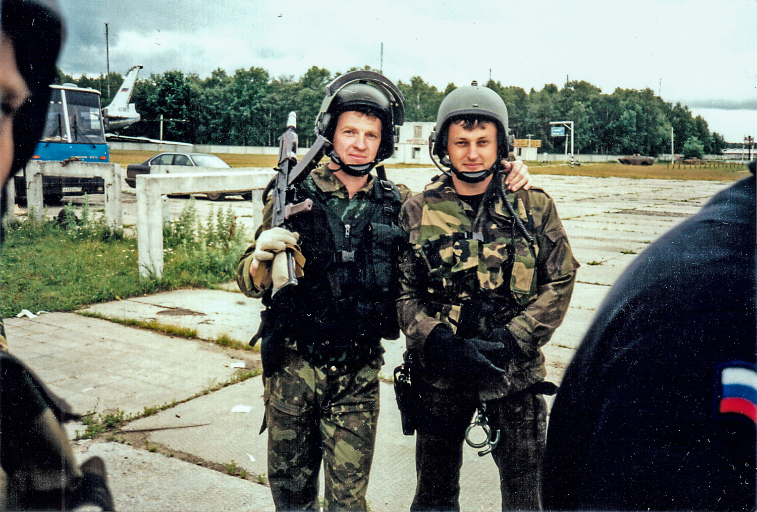 С Анатолием Данилиным, братом Героя России Юрия Данилина, во время тренировки в Новой деревне