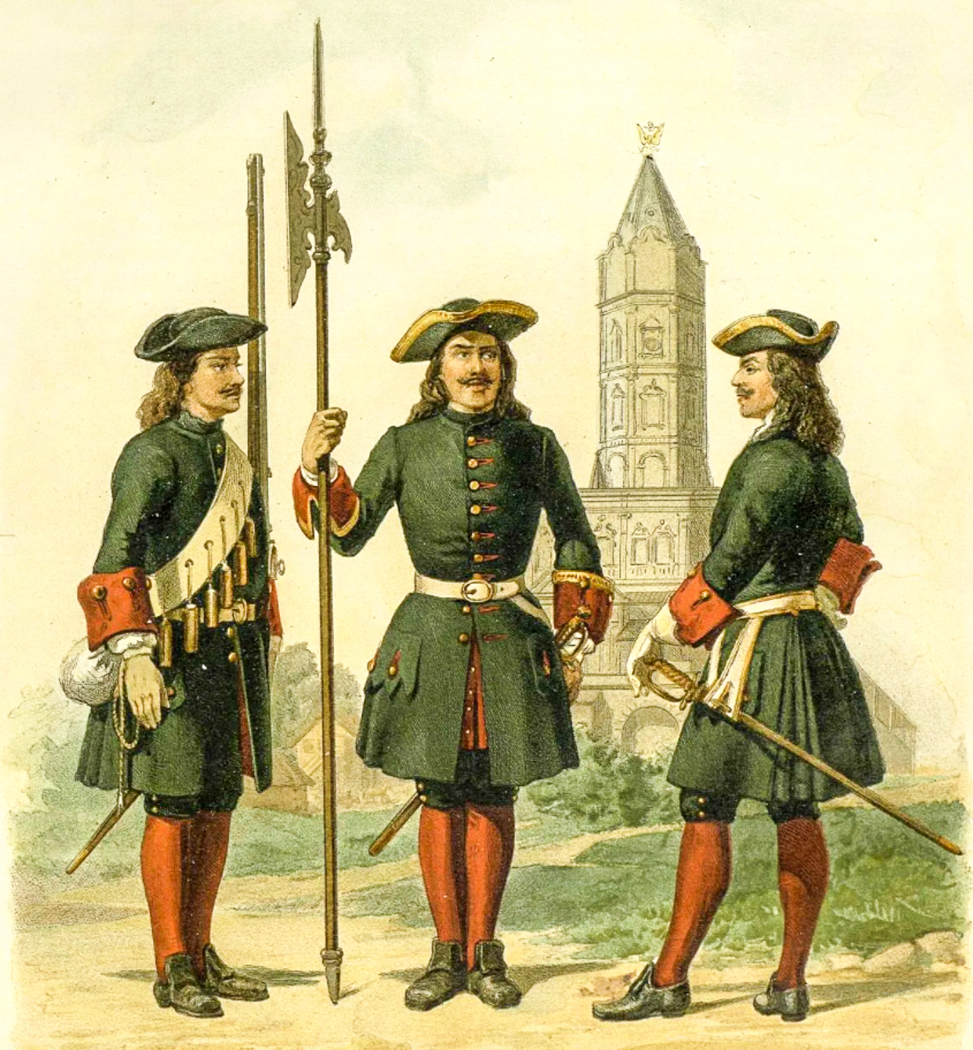 Рядовой, сержант и офицер Преображенского полка – одним из них мог быть Иоанн Русский. Петровская эпоха