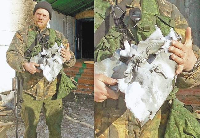Осколок снаряда украинской РСЗО. Такими «изделиями» хунта убивает мирных людей по всему Донбассу